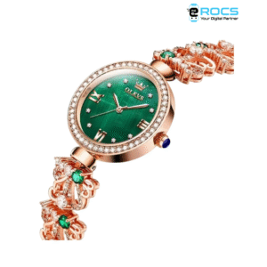 Ladies Luxury Stainless Steel Inlaid Diamond Wristwatch
