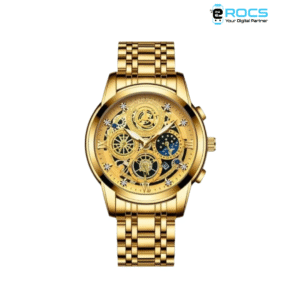 Alternative view of Avaner Men's Wrist Watch, Steampunk Retro Watch, Stainless Steel Skeleton Quartz Watch with Luminous Hands