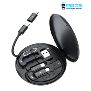 USB Adapter, Micro USB Charging Cable with USB C Lightning Adapter, Lightning to USB C Adapter, Multi Charging Cable Storage Box Contains SIM Card Holder