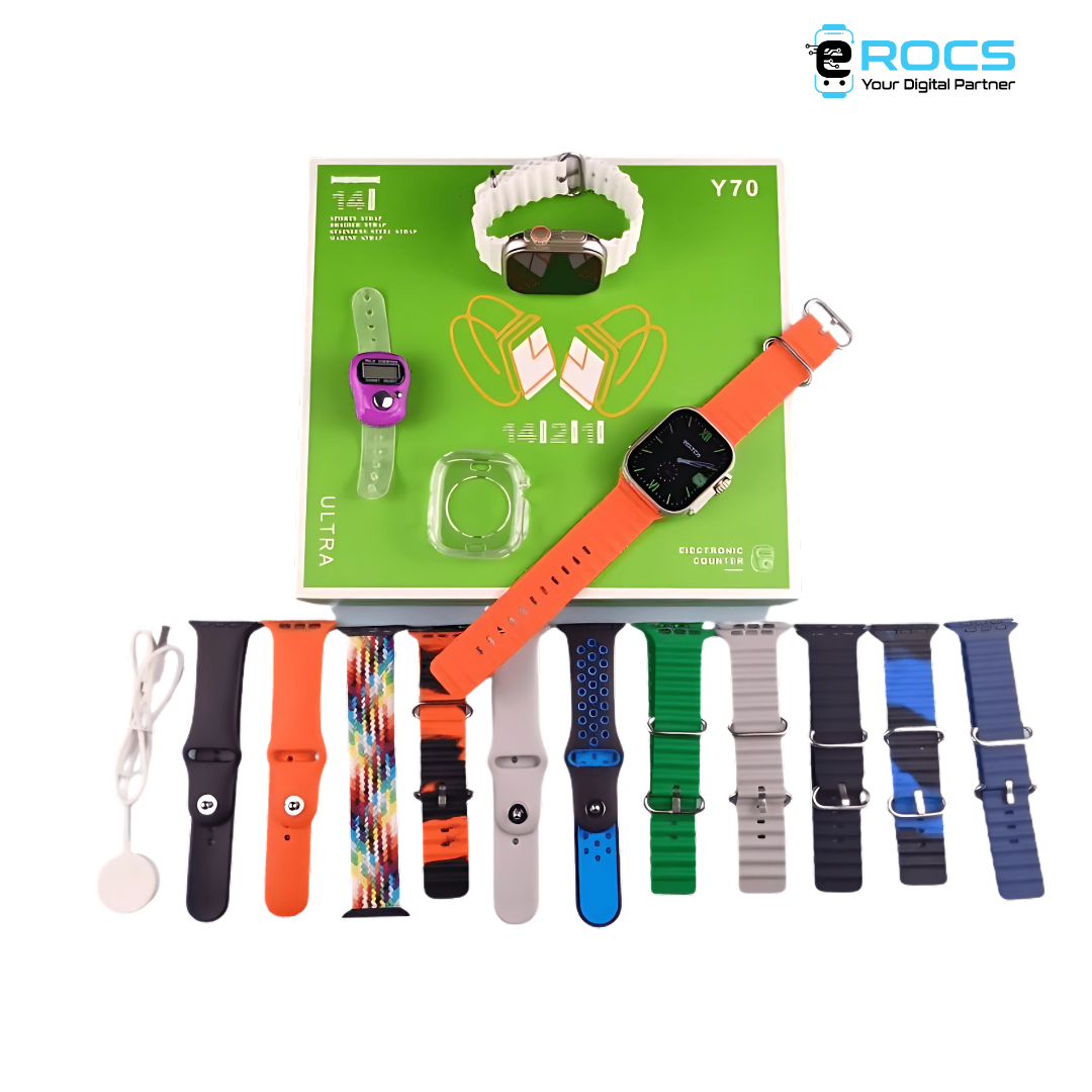 Y70 Ultra Smartwatch with 14 PCS belt
