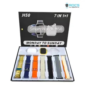 H50 Smartwatch with 7 Straps 1 Headphone with1 Cover