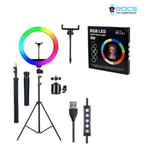 MJ33 12" RGB LED Ring Light with Phone Holder for Photography, Makeup, YouTube & Live Streaming