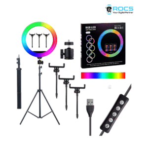 14" MJ36 RGB LED Soft Ring Light with Adjustable Stand for Video & Photoshoots