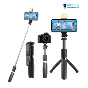 Q07 Bluetooth Selfie Stick with Tripod & Flash Light (3 Modes) + Bluetooth Remote